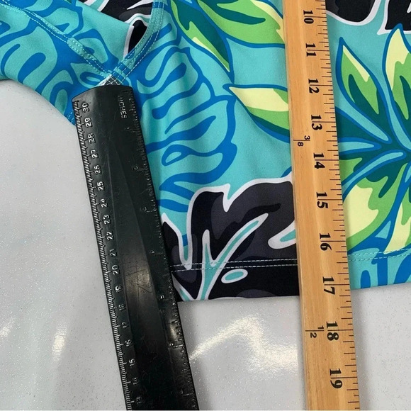 Hurley Board Shorts Men Large Blue Tropical Print Stretch Pockets Surf Swim - Picture 11 of 11